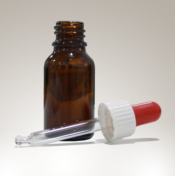 Botella marrón 15 ml con cuentagotas
