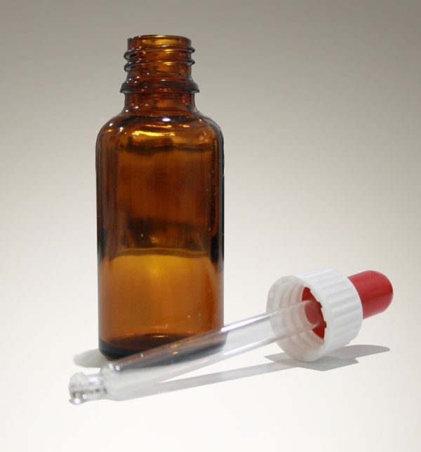 Botella marrón 15 ml con cuentagotas