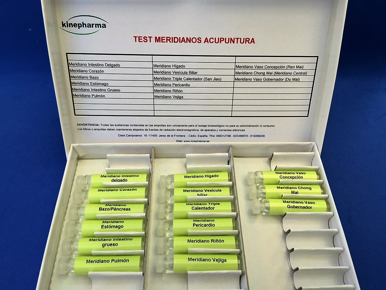 Test meridianos de acupuntura