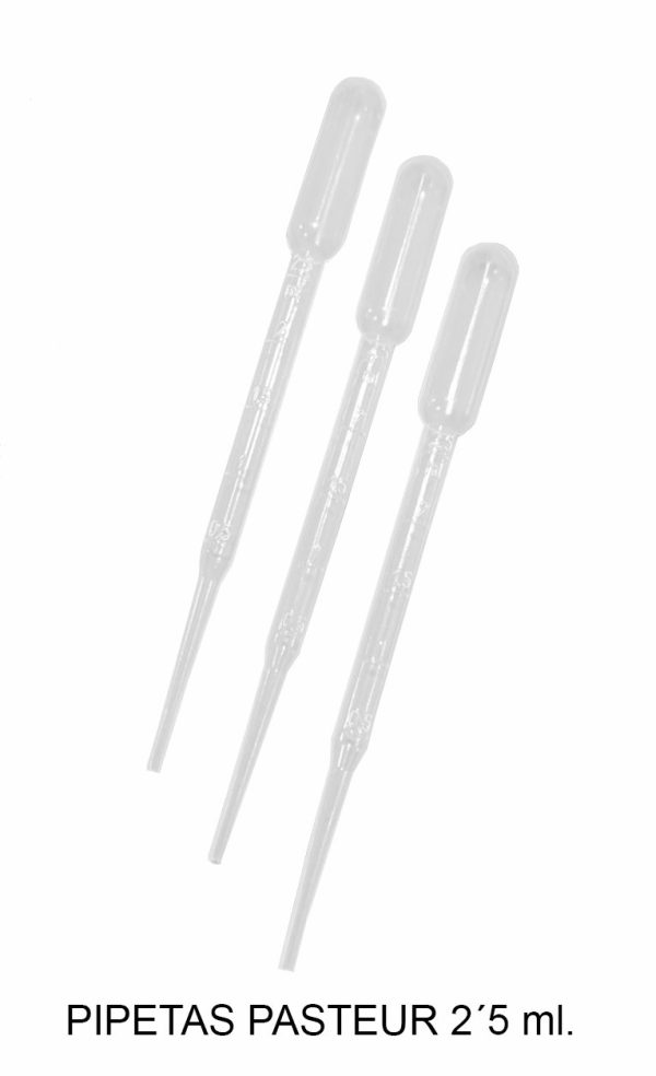 Pipetas Pasteur desechables 2,5 ml