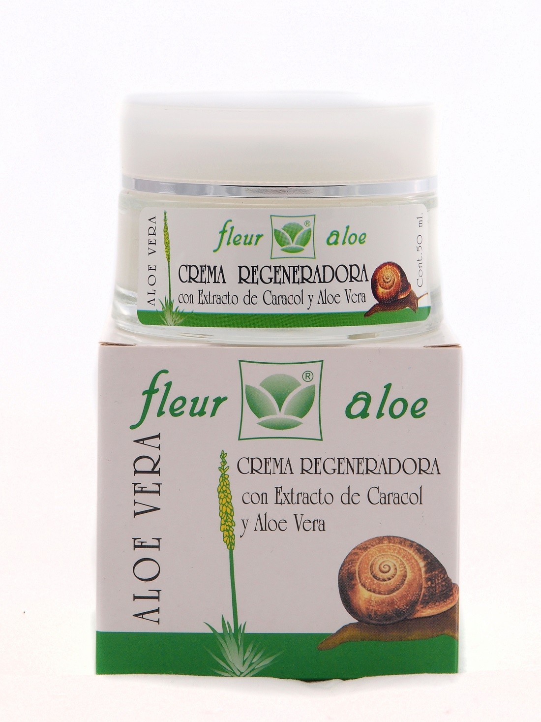 Crema regeneradora con baba de caracol y aloe